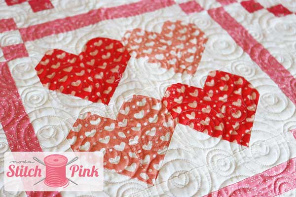 CT Stitch Pink Week 2 Four Hearts